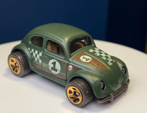 Hot Wheels 2025 Mystery Models (Series 2) VW Bug, NEW/LOOSE, flat olive green