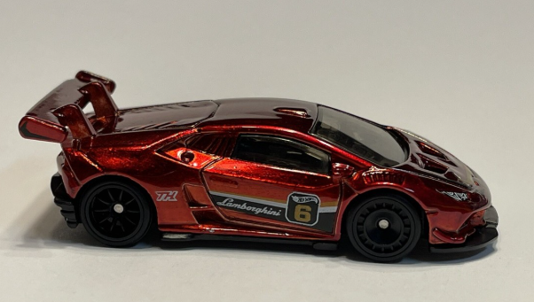 Hot Wheels 2024 #239/250 Lamborghini Huracan LP 620-2 Super Trofeo, SUPER TREASURE HUNT,NEW/LOOSE, spectraflame red