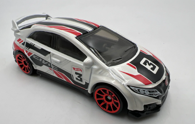 Hot Wheels 2023 Mystery Model 16 Honda Civic Type R, NEW/LOOSE, white