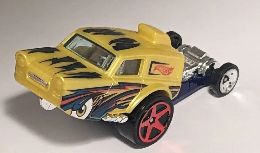Hot Wheels 2023 #186/250 Poppa Wheelie, NEW/LOOSE, yellow
