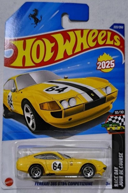 Hot Wheels 2025 #222/250 Ferrari 365 GTB4 Competizione, yellow