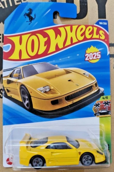 Hot Wheels 2025 #198/250 Ferrari F40 Competizione, yellow