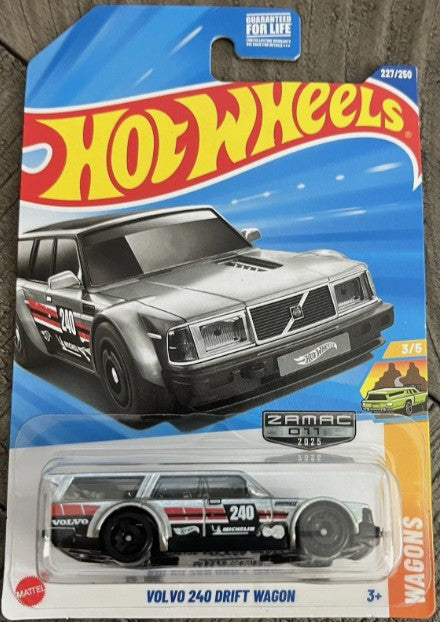 Hot Wheels 2025 #227/250 Volvo 240 Drift Wagon, RETAILER EXCLUSIVE, ZAMAC