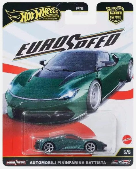 Hot Wheels 2025 Premium EuroSpeed 5/5 Automobili Pininfarina Battista, green