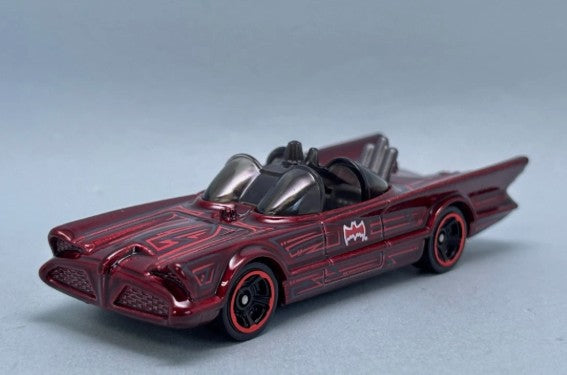 Hot Wheels 2025 #103/250 TV Series Batmobile, NEW/LOOSE, dark red
