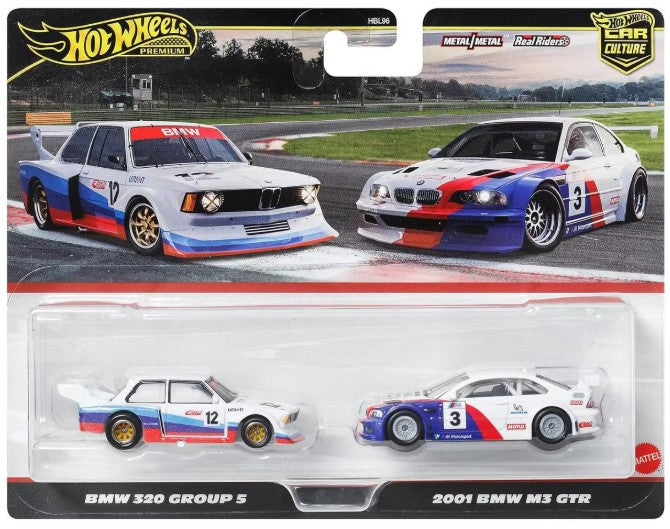 Hot Wheels 2025 Premium Car Culture 2-Pack BMW 320 Group 5 & 2001 BMW M3 GTR