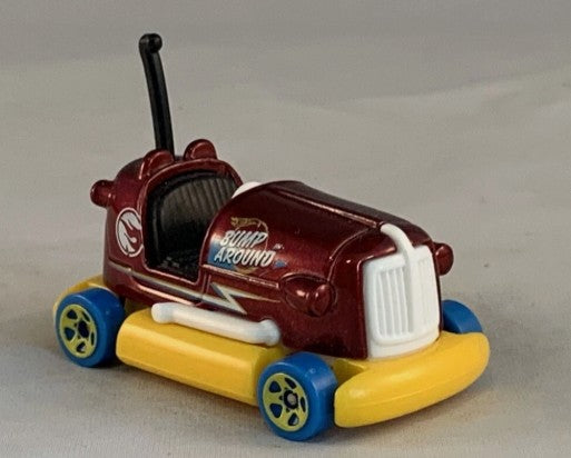 Hot Wheels 2018 HW Fun Park 4/5, Bump Around, TREASURE HUNT, NEW/LOOSE, metalflake maroon