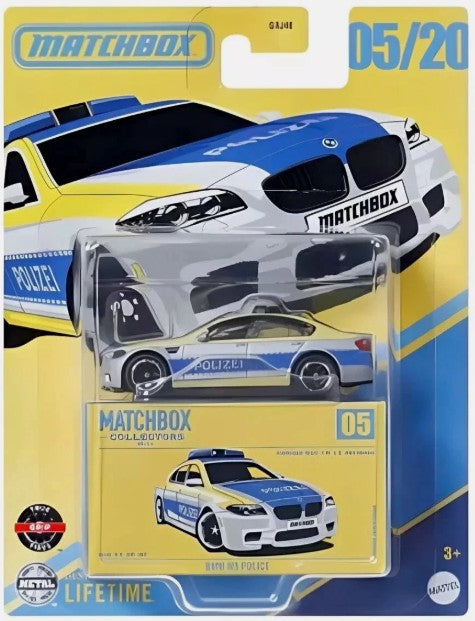 Matchbox 2025 Collectors 05/20 BMW M5 Police, white