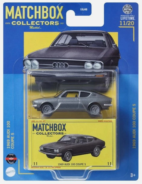 Matchbox 2024 Collectors 11/20 1969 Audi 100 Coupe S, dark grey