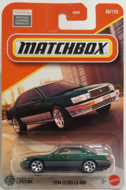Matchbox 2025 #036/125 1994 Lexus LS 400, forest green