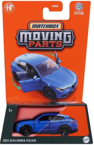 Matchbox 2025 Moving Parts 2022 Alfa Romeo Stelvio, blue