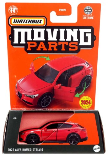 Matchbox 2024 Moving Parts 2022 Alfa Romeo Stelvio, red