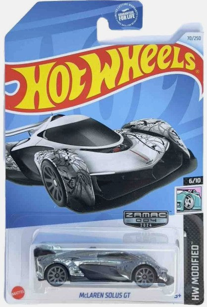 Hot Wheels 2024 #070/250 McLaren Solus GT, RETAILER EXCLUSIVE, zamac