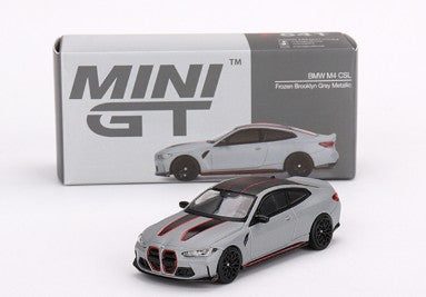 Mini GT #641, BMW M4 CSL, NEW/LOOSE w/Box, Frozen Brooklyn Grey Metallic