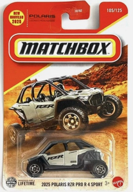 Matchbox 2025 #105/125 2025 Polaris RZR Pro R 4 Sport, light brown/khaki