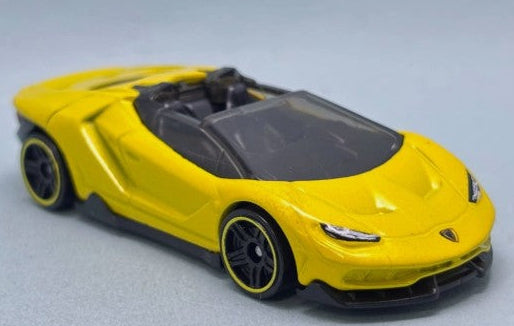 Hot Wheels 2026 #002/250 '16 Lamborghini Centenario Roadster, NEW/LOOSE, yellow