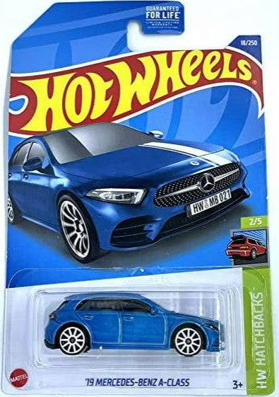 Hot Wheels 2022 #018/250 '19 Mercedes-Benz A-Class, denim blue metallic