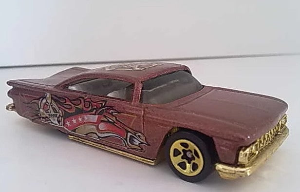 Hot Wheels 2002 #055 '59 Chevy Impala, NEW/LOOSE, metalflake brown