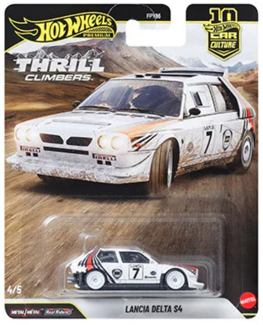 Hot Wheels 2026 Thrill Climbers 4/5, Lancia Delta S4, white