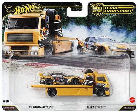 Hot Wheels Car Culture Team Transport #86 '20 Toyota GR Supra & Fleet Street