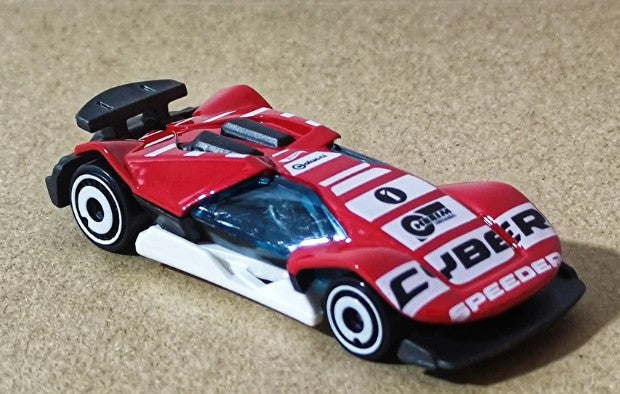 Hot Wheels 2022 #137/250 Cyber Speeder, NEW/LOOSE, red