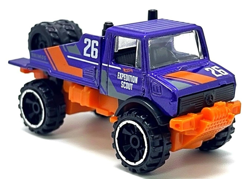 Hot Wheels 2026 #064/250 Mercedes-Benz Unimog 1300L, NEW/LOOSE, purple