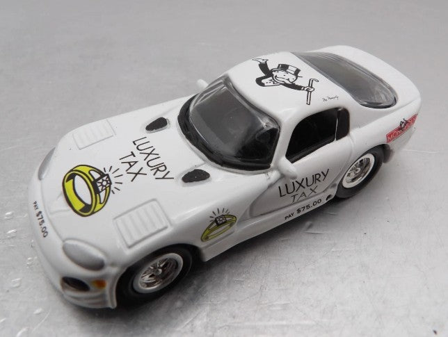 Johnny Lightning Monopoly Luxury Tax Dodge Viper, NEW/LOOSE, white