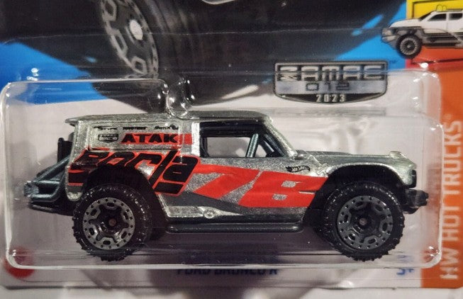 Hot Wheels 2023 #225/250 Ford Bronco R, RETAILER EXCLUSIVE, NEW/LOOSE, zamac