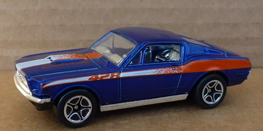 Matchbox 1998 #40/75, '68 Ford Mustang Cobra Jet, NEW/LOOSE, blue