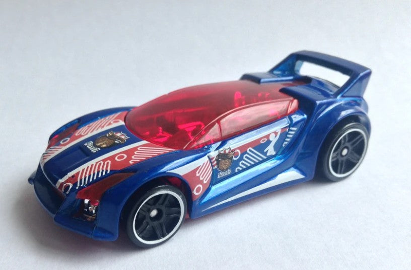 Hot Wheels 2016 #235/250, Quick n' Sik, PREOWNED/LOOSE, candy blue