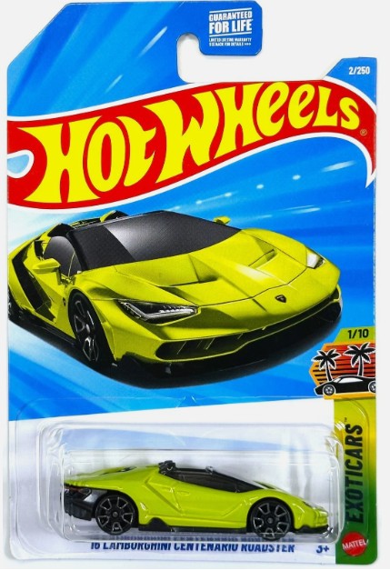 Hot Wheels 2026 #002/250 '16 Lamborghini Centenario Roadster, lime green