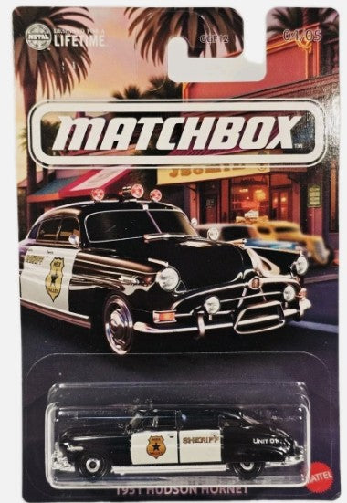 Matchbox 2026 Local Cruisers, 1951 Hudson Hornet, black/white