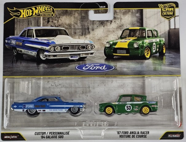 Hot Wheels 2026 Premium Car Culture 2-Pack, Custom '64 Galaxie 500 & '67 Ford Anglia Racer