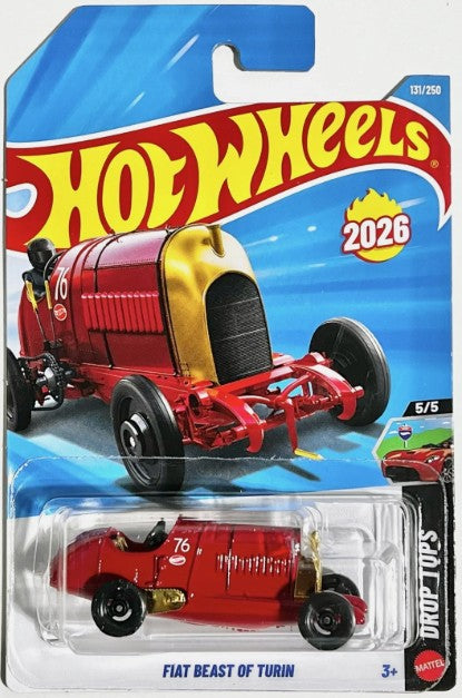 Hot Wheels 2026 #131/250, Fiat Beast of Turin, red