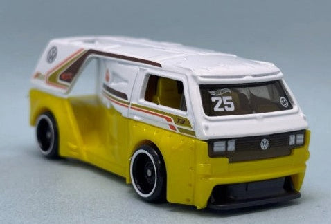 Hot Wheels 2025 #200/250 VW T3 Custom, NEW/LOOSE, white/yellow