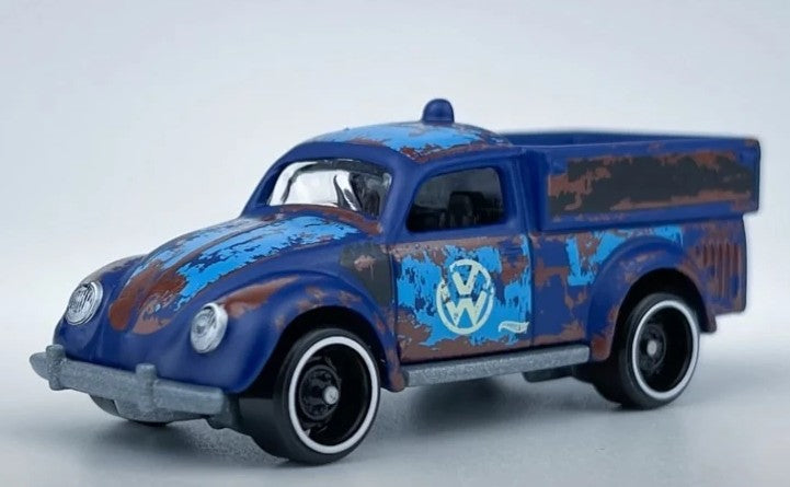 Hot Wheels 2022 Volkswagen 7/8, '49 Volkwagen Beetle Pickup, NEW/LOOSE, navy blue