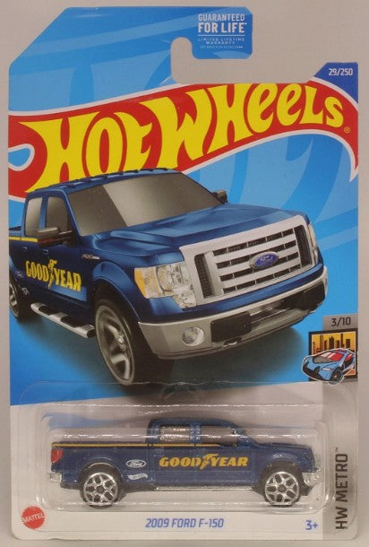 Hot Wheels 2022 #029/250, 2009 Ford F-150, metalflake dark blue
