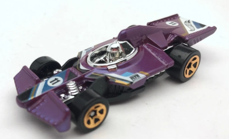 Hot Wheels 2021 Mystery Models (Series 2) 11/12, Formula Flashback, NEW/LOOSE, purple