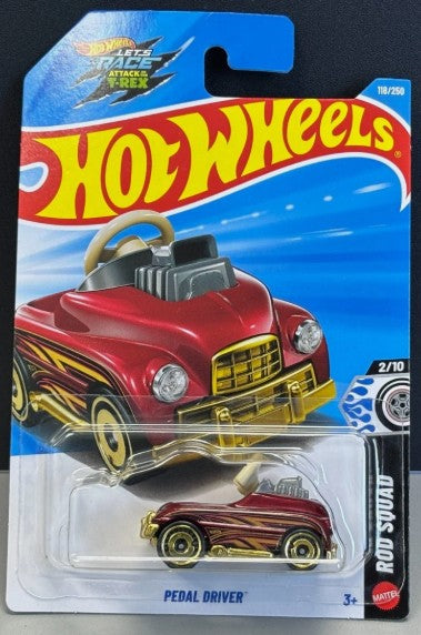 Hot Wheels 2026 #118/250, Pedal Driver, metalflake red