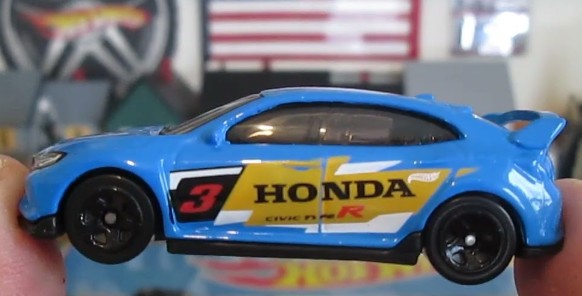 Hot Wheels 2025 #123/250 2018 Honda Civic Type R, NEW/LOOSE, blue