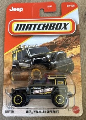 Matchbox 2026 #62/125, Jeep Wrangler Superlift, black