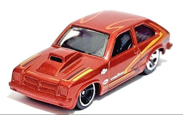 Hot Wheels 2023 #197/250 '76 Chevy Chevette, NEW/LOOSE, metalflake red
