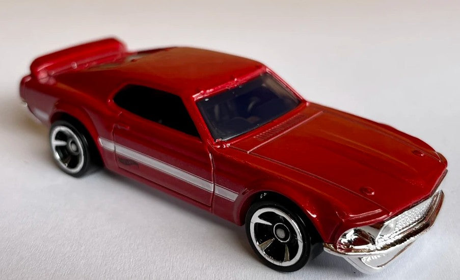 Hot Wheels 2022 Multipack Exclusive, 1969 Ford Mustang Boss 302, NEW/LOOSE, metalflake crimson