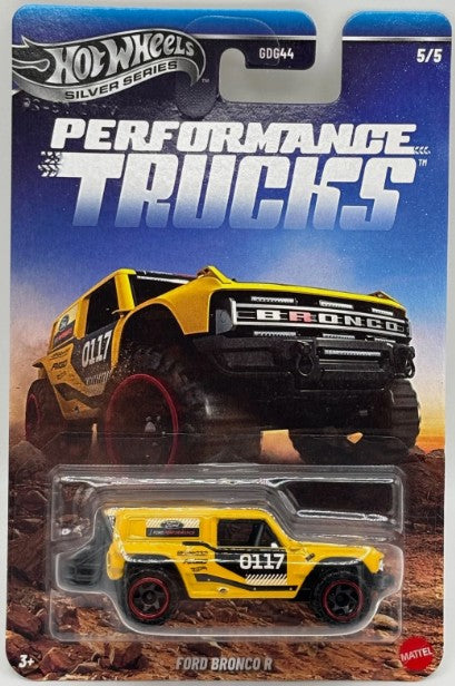 Hot Wheels 2026 Performance Trucks 5/5, Ford Bronco R, yellow