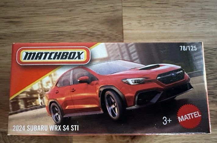 Matchbox 2026 Power Grabs #090/125, 2024 Subaru WRX S3 STI, red
