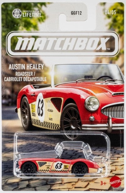 Matchbox 2026 European Cars Series 4/5, Austin Healy Roadster/Cabriolet, red