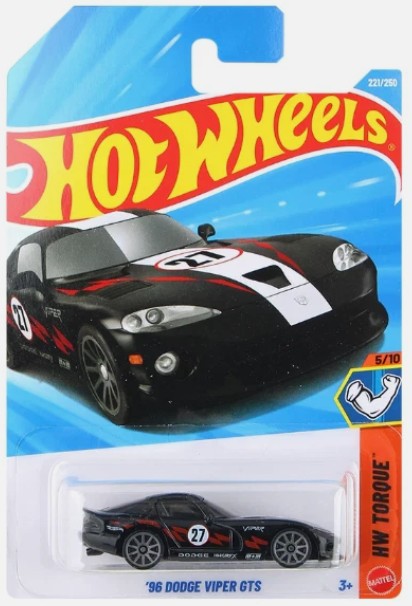 Hot Wheels 2026 #221/250, '96 Dodge Viper GTS, black – Ignition