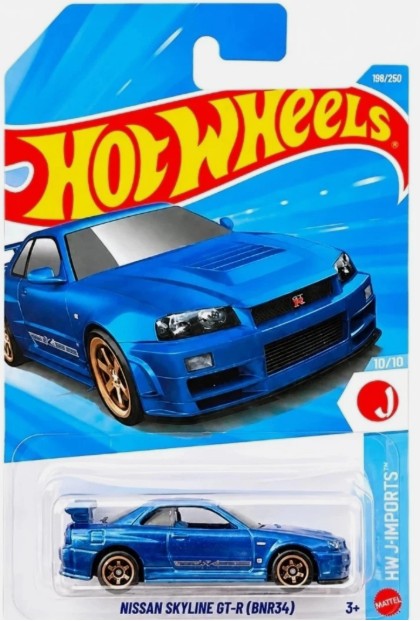 Hot Wheels 2026 #199/250, Nissan Skyline GT-R (BNR34), blue