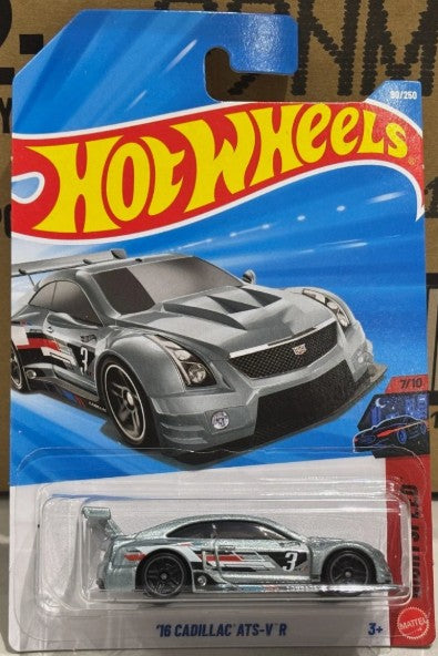 Hot Wheels 2026 #090/250, '16 Cadillac ATS-V R, metalflake gunmetal blue