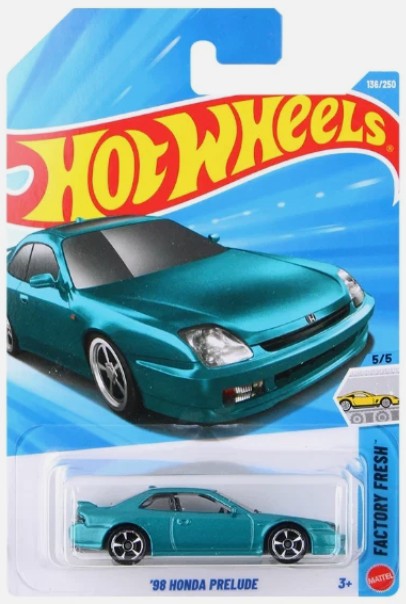 Hot Wheels 2026 #136/250, '98 Honda Prelude, teal